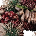 thumbnail image 3 of Northlight Dusty Rose and Red Pine Cones Glitter Artificial Christmas Wreath, 10-Inch, Unlit, 3 of 3