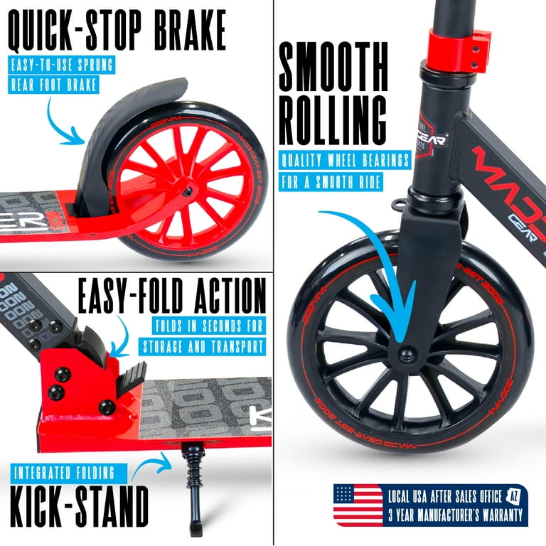 Madd Gear Kruzer 200mm Scooter - Easy Folding, Height