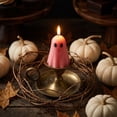 thumbnail image 5 of Decorative Candle Orange Ghost Shaped Unscented Wax Candle for Halloween Home Decor Halloween Party Table Centerpiece 1 Piece, 5 of 8