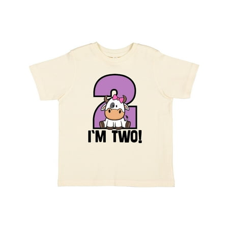 

Inktastic 2nd Birthday Girl Cow Farm Party Gift Toddler Toddler Girl T-Shirt