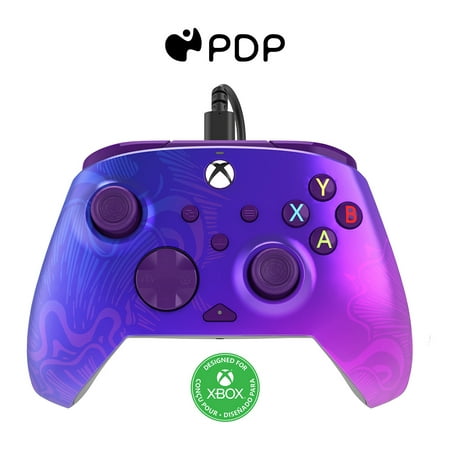 PDP REMATCH Advanced Wired Controller: Purple Fade For Xbox Series X|S, Xbox One, & Windows 10/11 PC