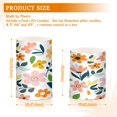 thumbnail image 6 of Yayeee Flameless Candles with Remote Flickering Battery Operated Multi Color Changing, Retro Yellow Floral, 6 of 7