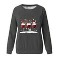 thumbnail image 4 of Lorytime Sweatshirt for Women Oversized Christmas Red Wine Glass Print Shirt Crew Neck Long Sleeve Pullover Tops, 4 of 4