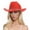 A01 Orange, variant on Xmyrz Women Classic Flat Top Cowboy Hat Wide Brim Felt Western Style Summer Outdoor Sun Protection Fedora Cap Orange