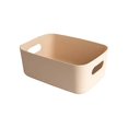 thumbnail image 1 of Plastic Storage Basket with Handles, Small Lightweight Storage Box Organizer for Bathroom, Kitchen, Nursery, 1 of 5