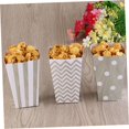 thumbnail image 2 of OULII 36Pcs Cardboard Popcorn Cartons with Dot Strip Wave Patterns for Snack Storage and Party Favors, 2 of 8