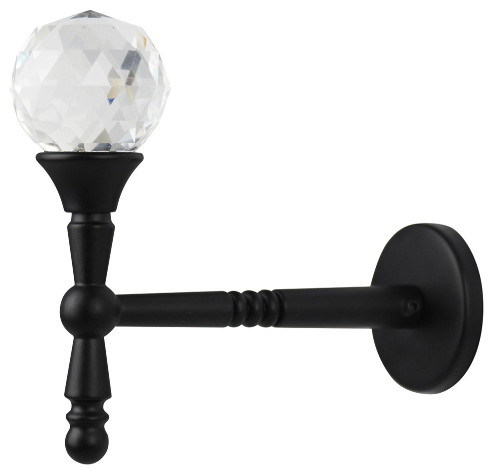 Urbanest Nero Crystal and Metal Drapery Holdback, Black