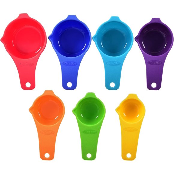 Dotinghux Juego De Vasos Medidores De 7 Colores Surtidos