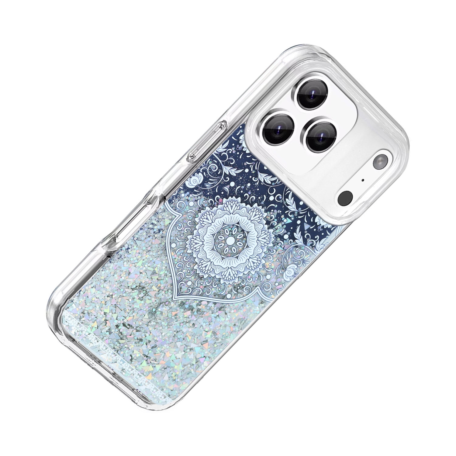 Strong Liquid Quicksand Glitter Cover Case for iPhone 17 Pro Max - Blue