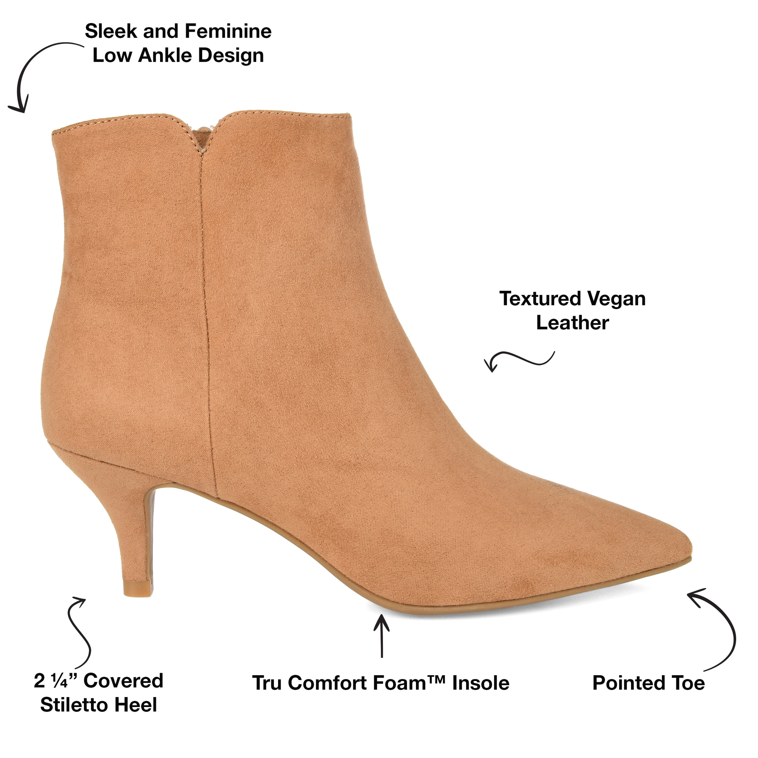 Journee Womens Isobel Inside Zip Stiletto Booties
