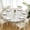 Scrollwork Patterns, variant on Tcwhniev Waterproof Vinyl Round Tablecloth Fits 45"-56", Elastic Edged Flannel Backed Table Cover for Outdoor Picnic Dining