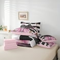 thumbnail image 6 of Manfei Chic Princess Dree 7pcs Bedding Comforter Set,Romantic Valentine'S Day Queen Bedding Sets,Perfume High Heels Queen Sheet Sets For Girls,Super Cozy Room Decor Reversible, 6 of 8