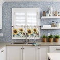 thumbnail image 6 of Vintage Yellow Sunflowers Kitchen Curtains and Valances Set, American Pastoral Style Rod Pocket Window Valance 18 Inch Window Curtain Panels for Living Room Bedroom Laundry, 27.5x36in, 3 Pieces, 6 of 7