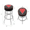 thumbnail image 5 of Trademark Gameroom Four Aces Heart Logo Bar Stool with Padded Seat, 5 of 5