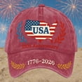 thumbnail image 2 of Baseball Cap Adjustable Size for Running Unisex Patriotic Baseball Cap Soft Peak Sun Hat for Outdoor Daily Wear Independence Day Print, 2 of 3