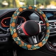 thumbnail image 4 of Uorisanigo Hippie Flower 15 Inch Car Steering Wheel Protector Fashion Steering Wheel Cover with Elastic Edge Breathable Car Steering Wheel Protector for Winter Car Accessories Gift for Holiday, 4 of 8