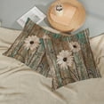 thumbnail image 5 of Rustic Daisy Pillow Covers 18x18 Inch Set of 2, Vintage Sunflowers on Wooden Board Decor Farmhouse Throw Pillows Summer Spring Decorations Floral Pillowcase Outdoor Cushion Case for Couch Home, 5 of 6