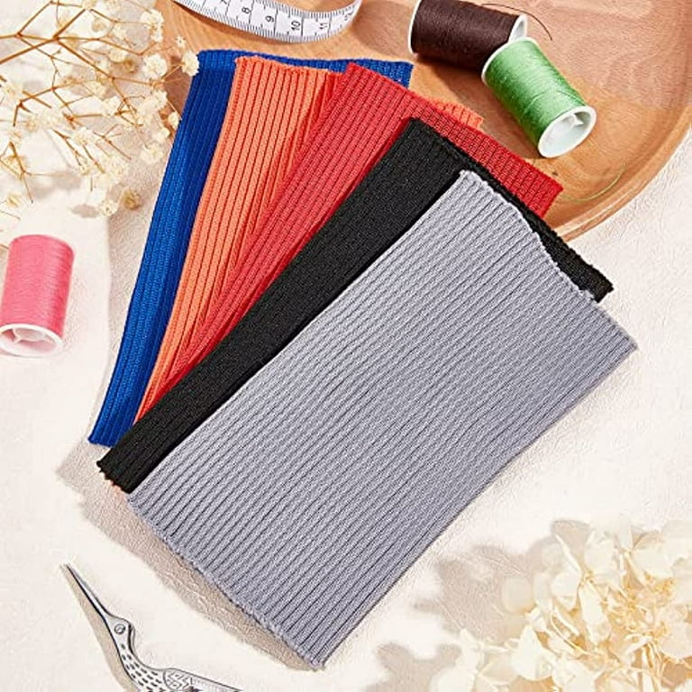 Tubular Ribbed Cuff Material Rib Knit Ribbing Fabric For Kids Jackets  Sewing