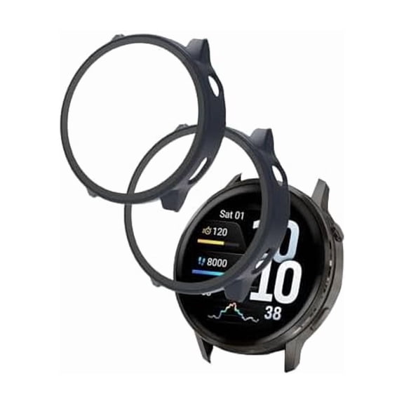 can 2 Pack for Garmin Venu4 45MM Smart Watch Case,Ultra-Thin Hard PC Glass Film Protective Cover, Case Cover for Garmin Venu 4 45MM Accessories-Blue