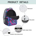 thumbnail image 4 of Butterfly and Tie Dye Pink Pattern Backpack for School, Cute School Bag with Adjustable Shoulder Straps and Padded Back, 15.3"x11"x6.7", 4 of 5