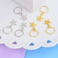 thumbnail image 7 of 50pcs Pentagram Star Hair Braid Clips Charms Five-pointed Star Hair Rings Dreadlock Clips Hair Accessories Hair Jewelry Gifts for Women, 2 Colors, 7 of 7