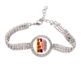 thumbnail image 1 of German Flag Fingerprint Gene Tennis Chain Anklet Bracelet Diamond Jewelry, 1 of 3