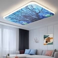 thumbnail image 2 of Blue Green Coral Fluorescent Light Covers for Ceiling Lights 4x2 feet,1 Pack Magnetic Light Filters for Classroom,Summer Watercolor Ocean Plant Fluorescent Light Shade Panel for Office School Drop, 2 of 9