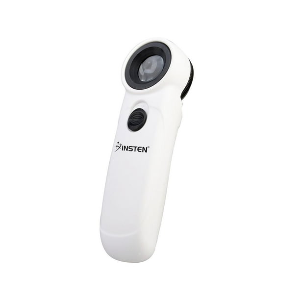 Insten 45X Magnifying Glass Eye Loupe Torch with 2 LED Light Handheld