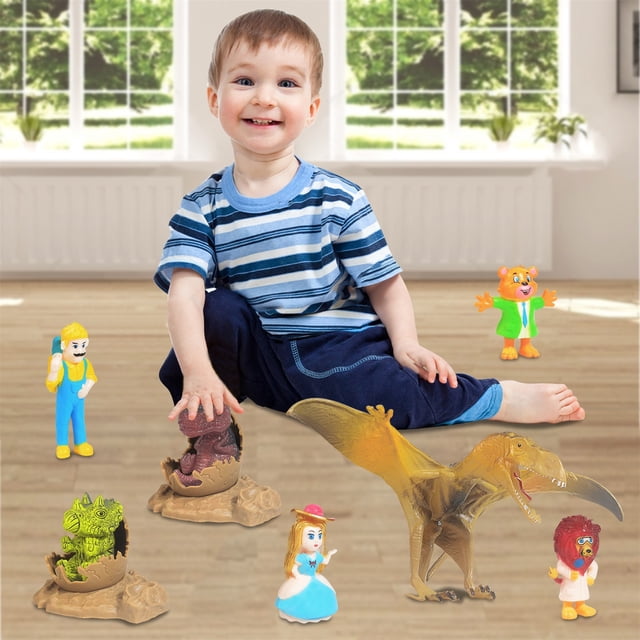 Pterodáctilo Simulación Animal Modelo Dinosaurio Bebé Con Minifigura Escena Set Wmkox8yii shdjk67