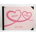 thumbnail image 3 of Darling Souvenir Pink Hearts Wedding Guest Book Hardbound Guest Sign-In Book Guest Registry Guestbook-9 x 12 Inches, 3 of 5