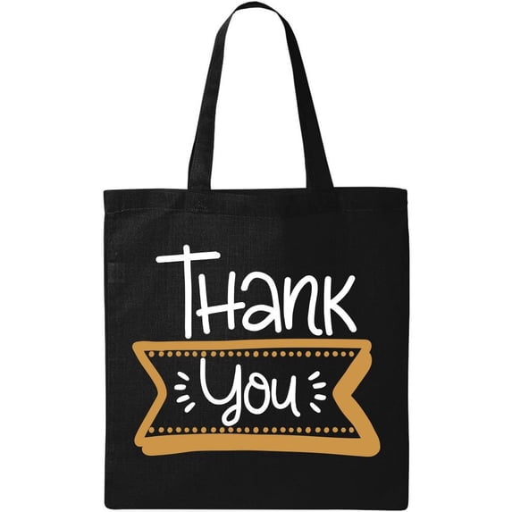 Smartprints Chalk Thank You Tote Bag - Image by Shutterstock, One Size Cotton Canvas Tote Bag