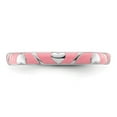 thumbnail image 3 of Sterling Silver Pink Enamel Heart Ring, 3 of 5