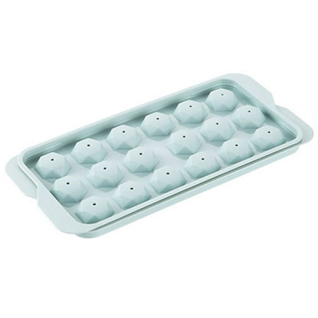 

Ice Ball Tray Grids DIY Ice Cube Mold Plastic Pudding Jelly Maker Mould with Lid Blue Cone