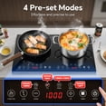 thumbnail image 6 of Amzgachfktch 1800W Double Induction Cooktop with 4 Presets & Touch Control in Black, 6 of 12