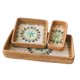 thumbnail image 3 of Cesta de ratán tejida de 3 piezas, cuenco para servir aperitivos, cesta rústica de frutas para el hogar flores, 3 of 9