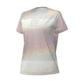 thumbnail image 2 of Naloa Glitter Light Pearl Print T-Shirts Short Sleeve V Neck Tees for Women Fashion Tops Trendy Lightweight Soft Casual Summer Outfits Clothes, 2 of 5