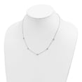 thumbnail image 3 of Finest Gold Sterling Silver Rhodium-Plated Polished CZ 5 Stations Necklace, 3 of 4