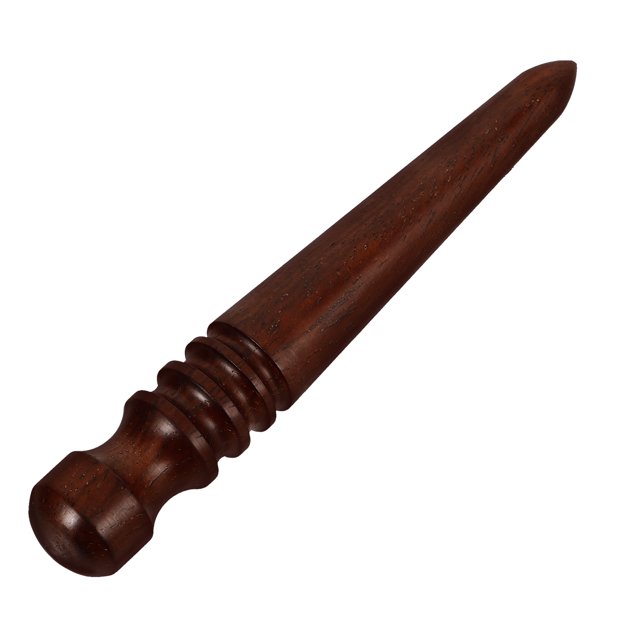 HEALEEP Handicraft Burnishing Tool Burnisher Tool Coffee Wood 1Pcs Shaping for Craftsmen