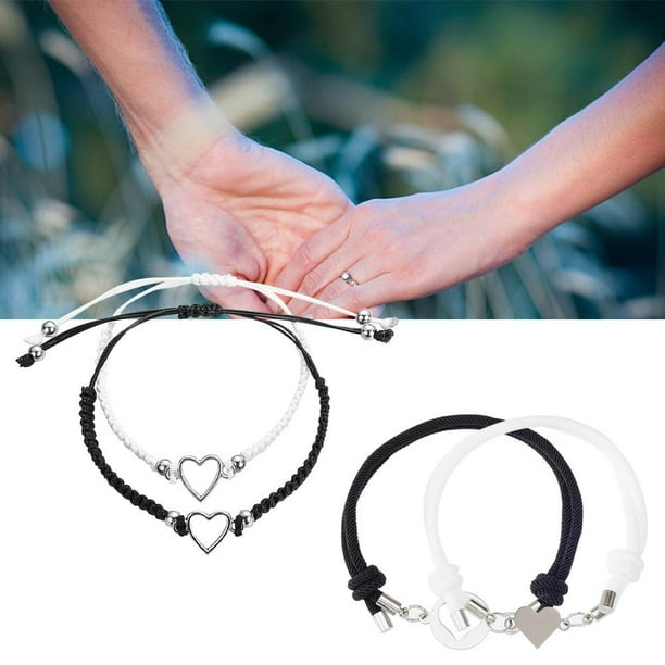 1PACK Couple Bracelets for Women Men Heart and Love Attraction Matching Bracelet Lover Gifts for Boyfriend Girlfriend Best Friend K5B0 Walmart Business Supplies