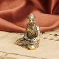 thumbnail image 3 of Estatua de Buda, diseño vintage de latón, 37 mm, diseño de Buda sentado, 3 of 3