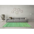 thumbnail image 3 of Ahgly Company Machine Washable Indoor Rectangle Abstract Turquoise Blue Modern Area Rugs, 5' x 7', 3 of 4