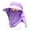 Purple, variant on FUZHIQ Women's Full Coverage UV Protection Sun Hat with Detachable Face & Neck Flap, Wide Brim Hat for Cycling, Hiking, Beach, Outdoor