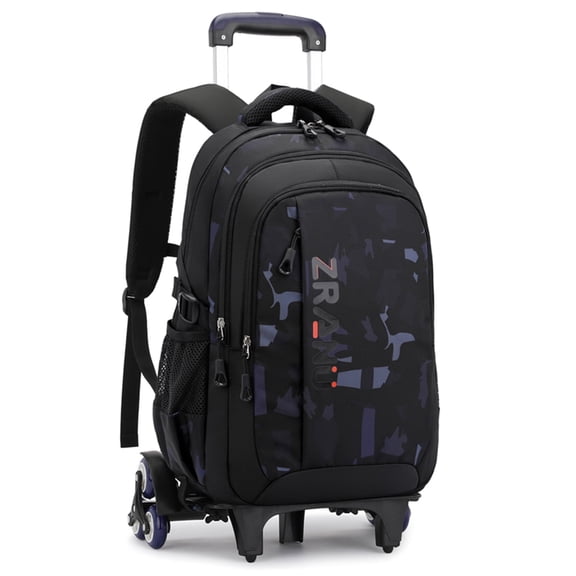 IvyH Rolling Backpack Wheeled Backpack 6 Wheels School Bag, Dark Blue