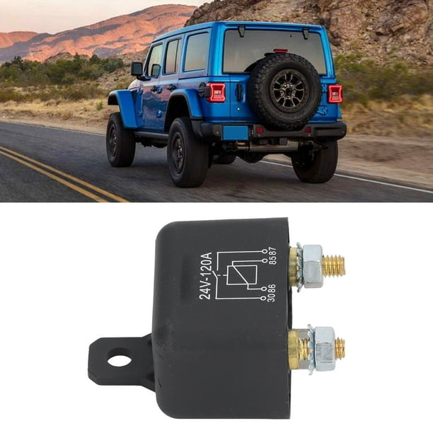 Relé De Arranque De Automóvil, Solenoide De Arranque De 4 Pines 120 A 24 V Reemplazo De Bobina De Latón Para Vehículos Todoterreno