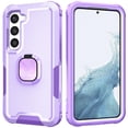 thumbnail image 3 of SaniMore for Samsung Galaxy S23 FE Magnetic Case, Rugged PC & TPU Bumpers with Car Mount & Ring Kickstand Heavy Duty Full Body Protective Case for Women Men, Purple, 3 of 9