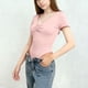 thumbnail image 5 of Camiseta deportiva informal de manga corta con cuello en V de color liso para niños, top de poliéster para niños, 5 of 5