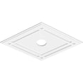 thumbnail image 4 of Ekena Millwork CMP34X22DD-04000 4 in. ID x 12 in. Rectangle Diamond Architectural Grade PVC Contemporary Ceiling Medallion, 4 of 4