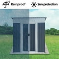 thumbnail image 4 of EXRACING Shed 5*3 ft Outdoor Metal Storage Shed with Double Door Steel Garden Shed Single Slope Roof,Gray, 4 of 6