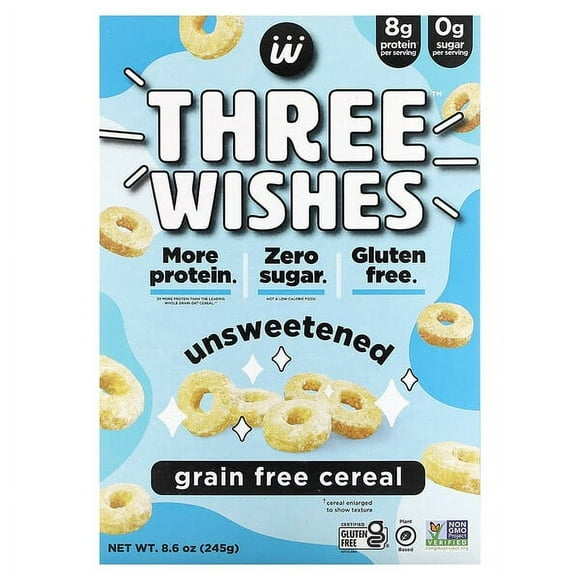 Three Wishes, Grain Free Cereal, Unsweetened, 8.6 oz (245 g)