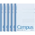 thumbnail image 1 of Cuaderno KOKUYO Campus B, 6 mm, rayado, semiB5, 100 hojas, paquete de 5, 1 of 7
